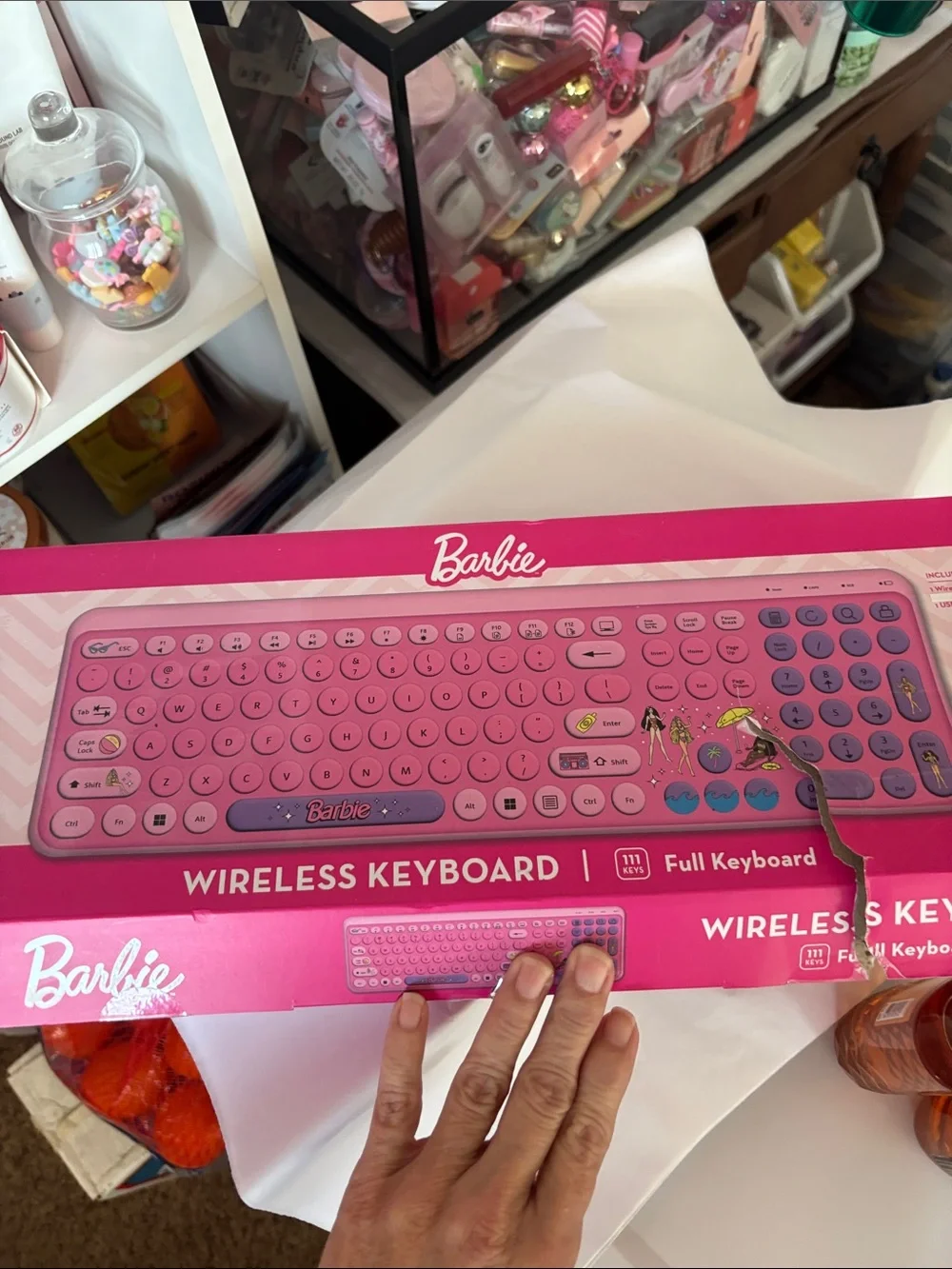 *AS IS ******Barbie Wireless Keyboard for Home Office